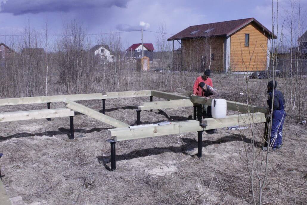 Строительство бани в коттеджном поселке "Андреевка"